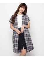 GYMPHLEX シャツワンピース/ブラック系(215)