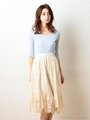 アシメビンテージレーススカート/ベージュ