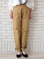 コンパクトツイルチノパン/グレージュ