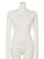 ネッククロスリブTOP/WHT