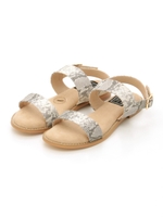 【ストレスフリー】【CAMILLE BIS RANDA】ワイドストラップフラットサンダル/BLUE