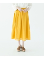 カラーギャザースカート/ダークブラウン(043)