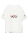フラワー刺繍カットトップス/OWHT