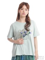 super hakka×sawa はなとpitcherプリントTシャツ/グリーン