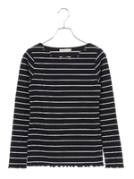 ボーダースカラップビジュープルオーバー/ネイビー