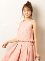 チェリー刺繍バックリボンブラウス/ネイビー