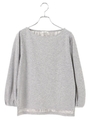・ボリュームスリーブプルオーバー/杢ライトグレー