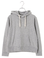 ・裏毛フードパーカー/杢ライトグレー