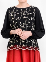 フラワーチュールプルオーバー/ブラック