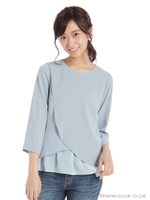 イレヘムフレアブラウス/ネイビー