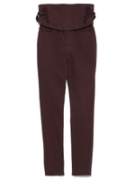 ハイウエストデザイントスキニーパンツ/BRW