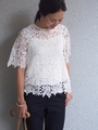 【WEB限定】◎JCCI インナーつき レースプルオーバー/BLACK