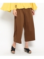 ワイドクロップドパンツ/ブラウン(042)