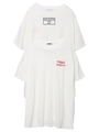 LOGO EMBROIDERED TOP/ホワイト