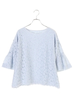 ・リバーシブルレースプルオーバー/ピンクベージュ