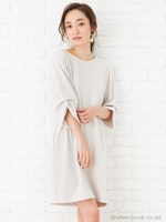 【Marie Hill】袖タックワンピース/ホワイト