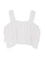 ガーゼフリルオフショルダー/オフホワイト