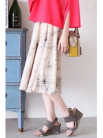 ビッグフラワーフレアスカート/オフ1(031)