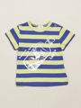 BABY ボトルプリントボーダーTシャツ/ライトグリーン