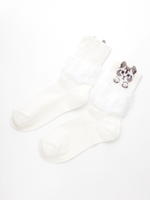 CASING CAT FUR SOCKS/LAVENDER