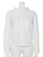 バックリボンルーズシャツTOP/NVY