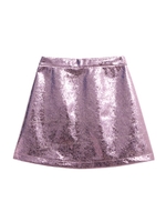 メタリックスカート/ピンク