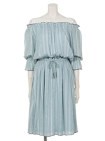 アローストライプオフショルワンピース/オフホワイト