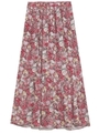ガーデンフラワーミモレスカート/RED