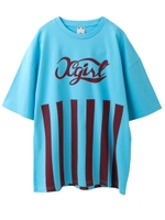 STRIPED BIG S/S TEE/ライトブルー