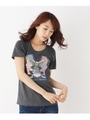 Eagle print Tシャツ/ガンメタリック(018)
