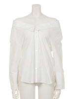 T/Cローン2WAYオフショルBL/O/WHT