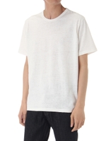 【AZUL by moussy】16/TC天竺オパール加工クルーネック半袖T/WHT