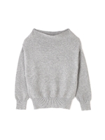 《BLANCHIC》アンゴラ3％ミックスボートネックニット/グレー1(021)