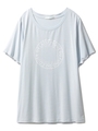 クールレーヨンロゴTシャツ/DGRY