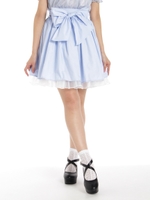 裾オーガンジーフリルギンガムギャザーSK/ピンク