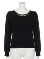 バックレースビジューPO/クロ