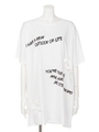 【ANAP】ダメージチュニックTシャツ/WH