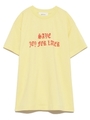 二段ロゴプリントTシャツ/YEL
