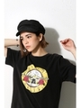 【AZUL by moussy】GUNSローズモチーフ半袖Tシャツ/BLK