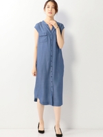 〓★JOC ベルト付き ノースリーブ シャツワンピース/LT.BLUE