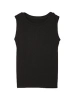 ワイドリブクルーネックカットソー/ブラック(010)