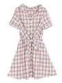 【sw】チェックシャツワンピース/オフホワイト