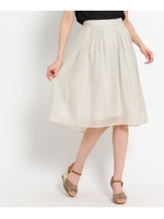 〔洗える〕テールカットミディスカート/ブルー(092)