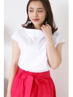 ボートネックブラウス/イエロー(060)