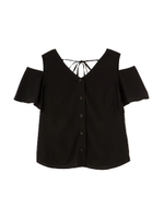 《BLANCHIC》前ボタンブラウス/ホワイト(030)