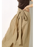 【AZUL by moussy】FRONTリボンロングスカート/NVY