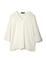 ◆大きいサイズ◆スリットブラウス/ホワイト(030)