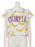 【ANAP】バナナ柄クロップドTシャツ/WH