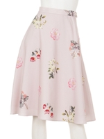 押し花柄フレアスカート/オフホワイト