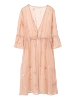 刺繍ガウン/ピンク